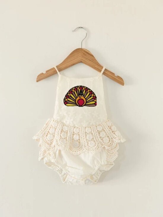 boutique Other - Thanksgiving Girl Dress First Birthday Fall Outfit Turkey Clothes Romper
